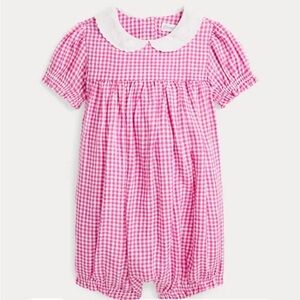 Ralph Lauren Gingham Linen Bubble Shortall